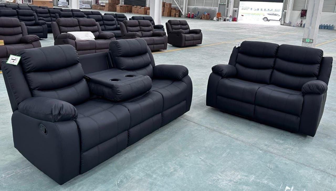 Roma Faux Leather 3 & 2 Manual Recliner Set