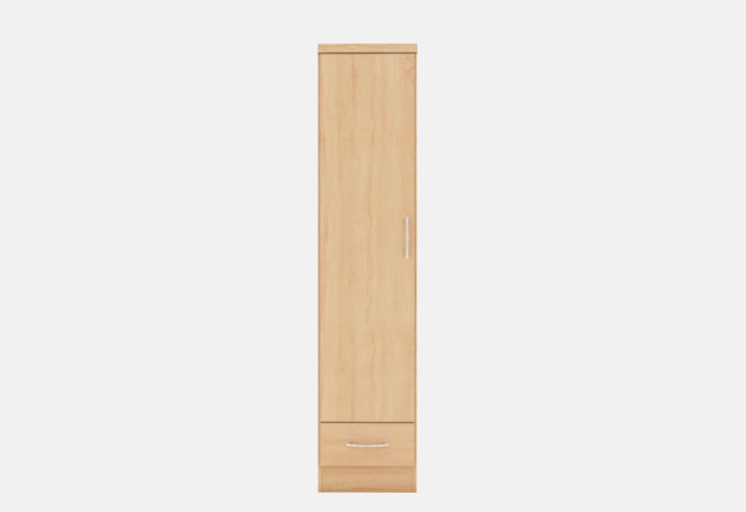 Nevada 1 Door 1 Drawer Wardrobe - Oak Effect