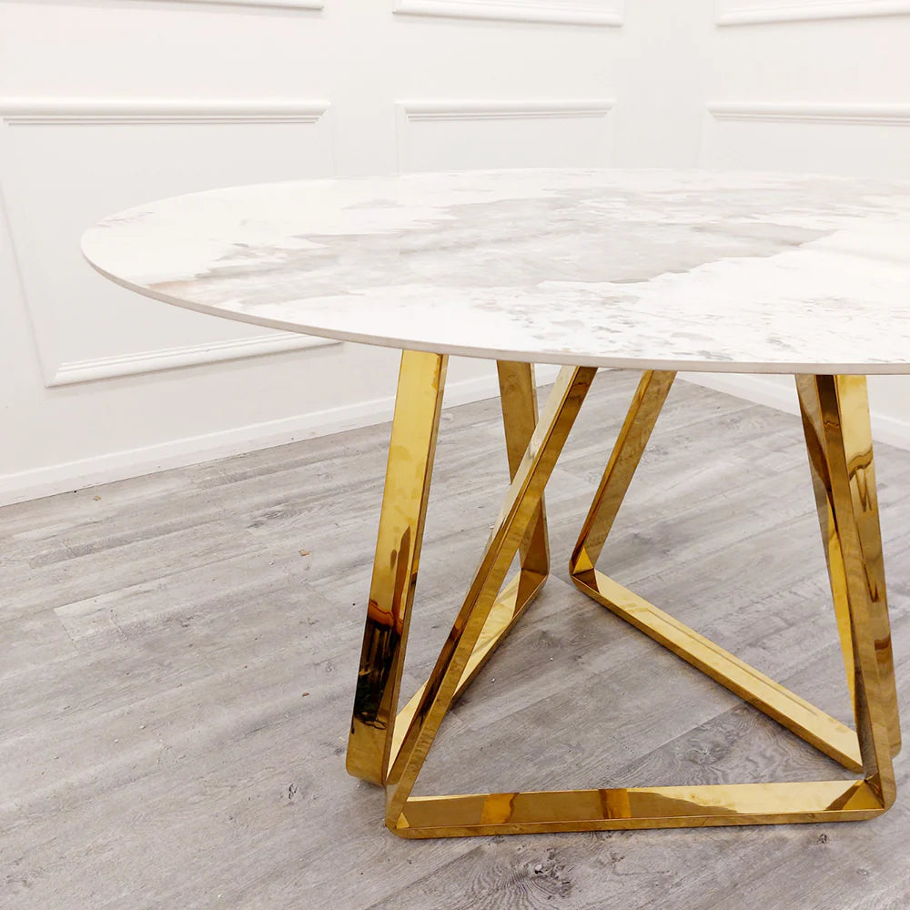Nero 1.3m Round Dining Table