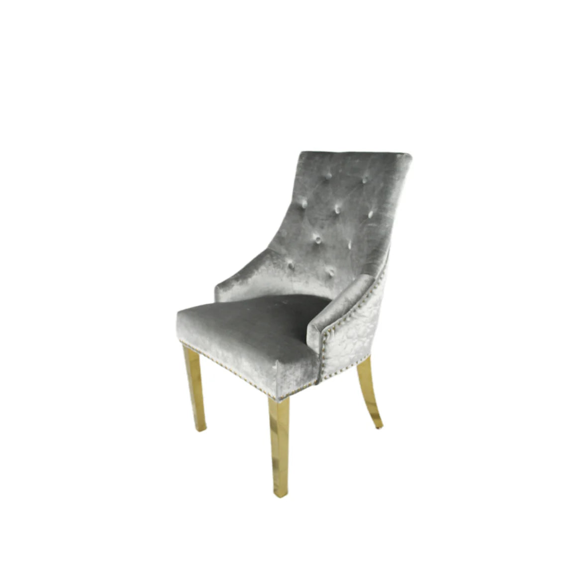 Roma Silver / Gold lion knocker chair