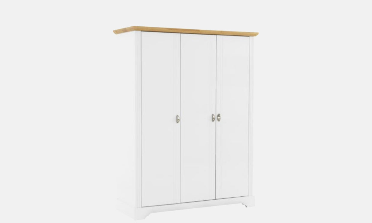 Toledo 3 Door Wardrobe - White