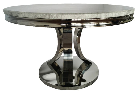 London round 1.3m marble dining table