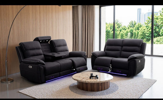 Cassa Electric 3 & 2 Recliner Sofa