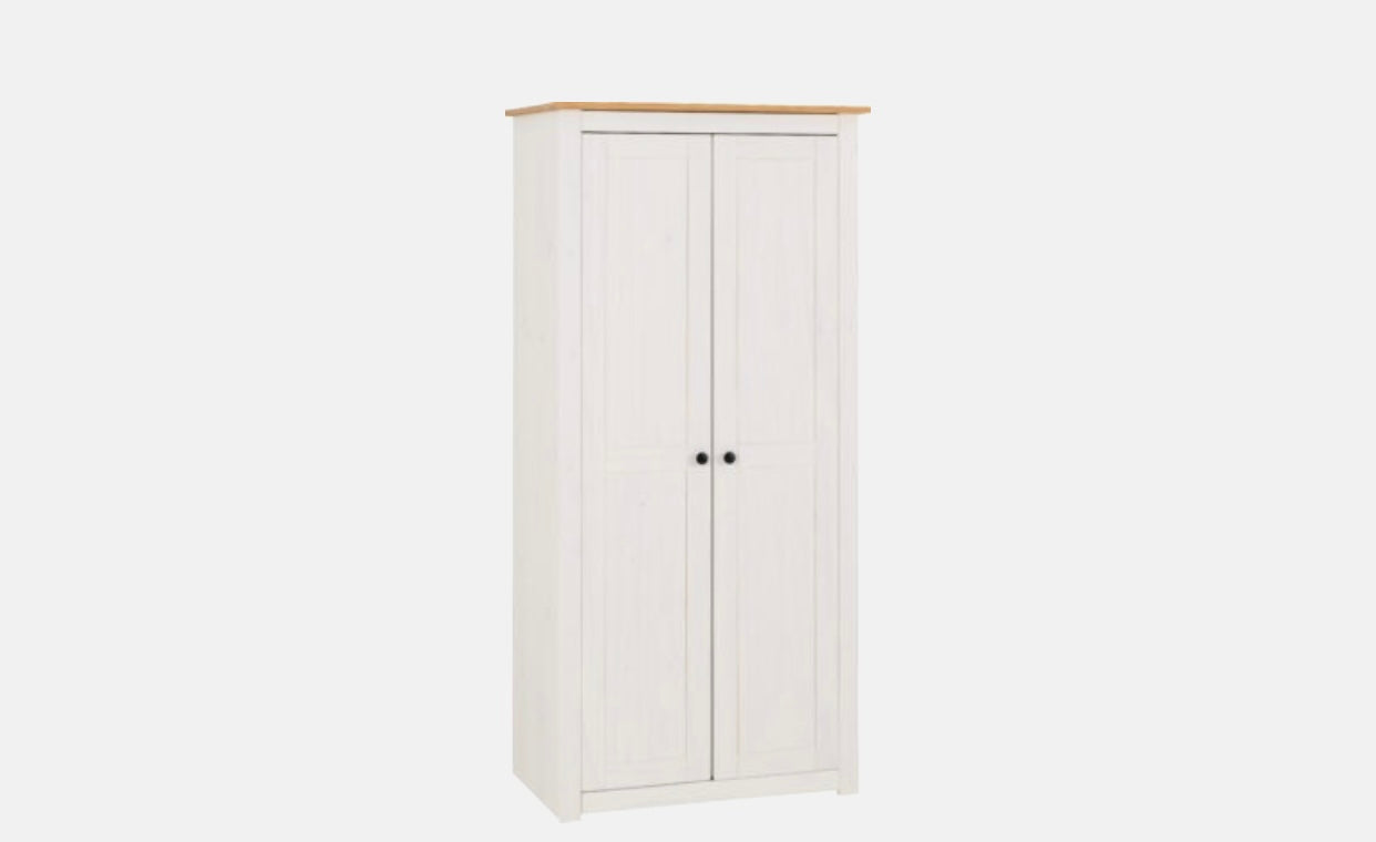 Panama 2 Door Wardrobe White