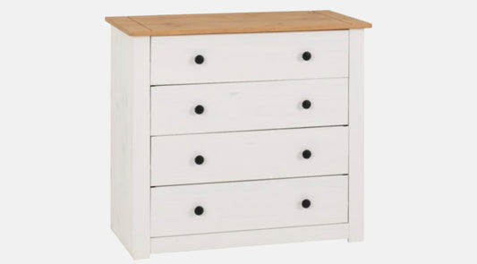 Panama 4 Drawer Chest White