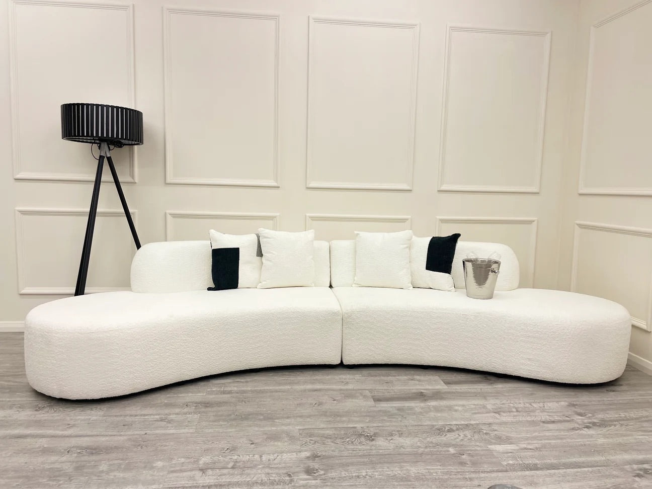 Miami Curved Boucle Cinema Sofa