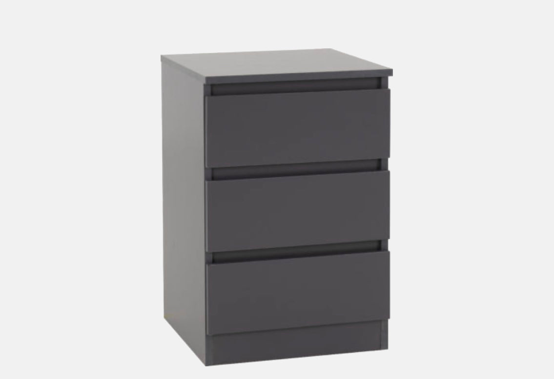 Malvern 3 Drawer Bedside