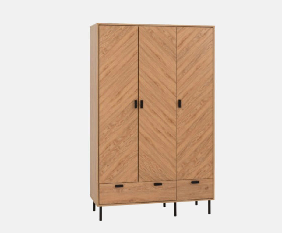 Leon 3 Door 2 Drawer Wardrobe