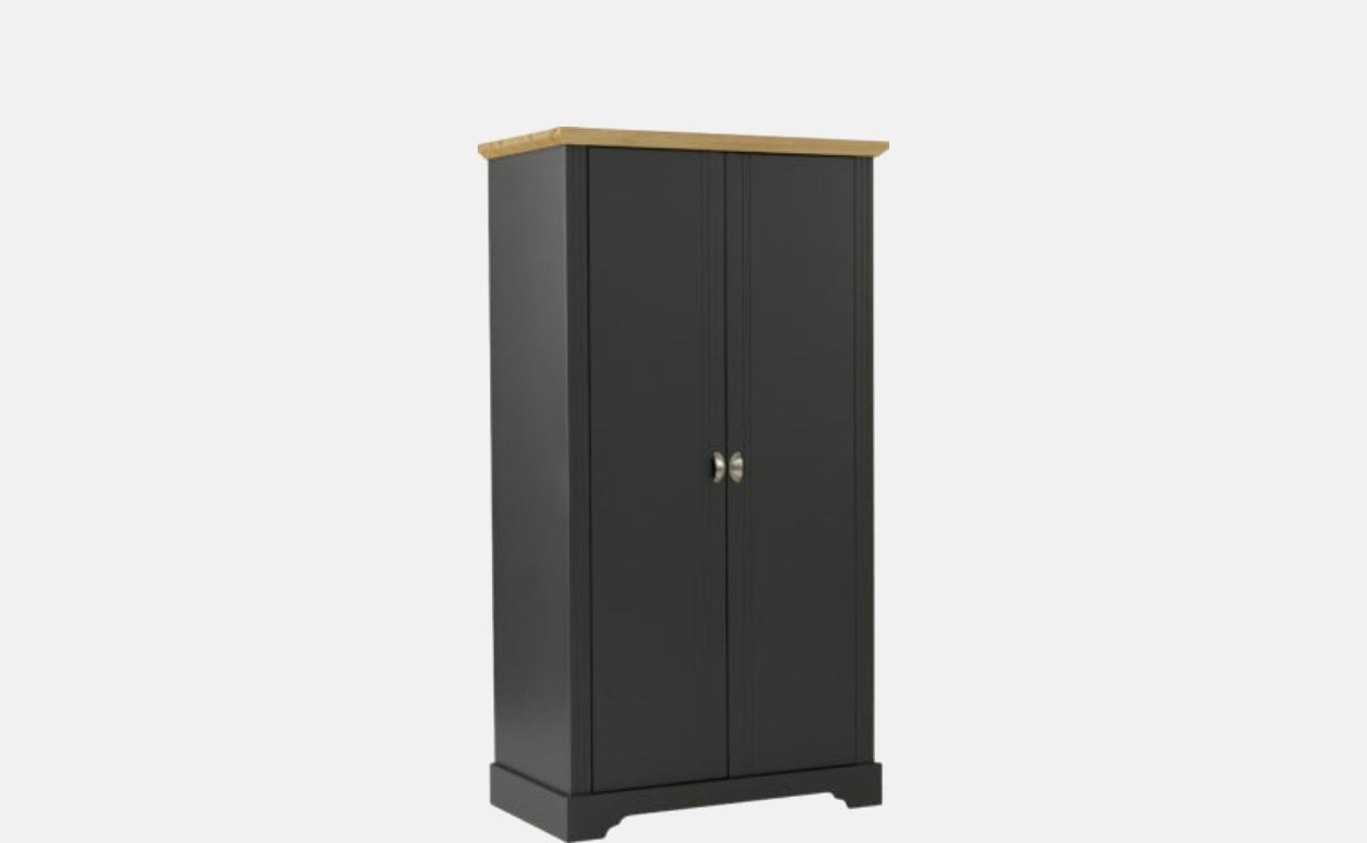 Toledo 2 Door Wardrobe - Dark Grey