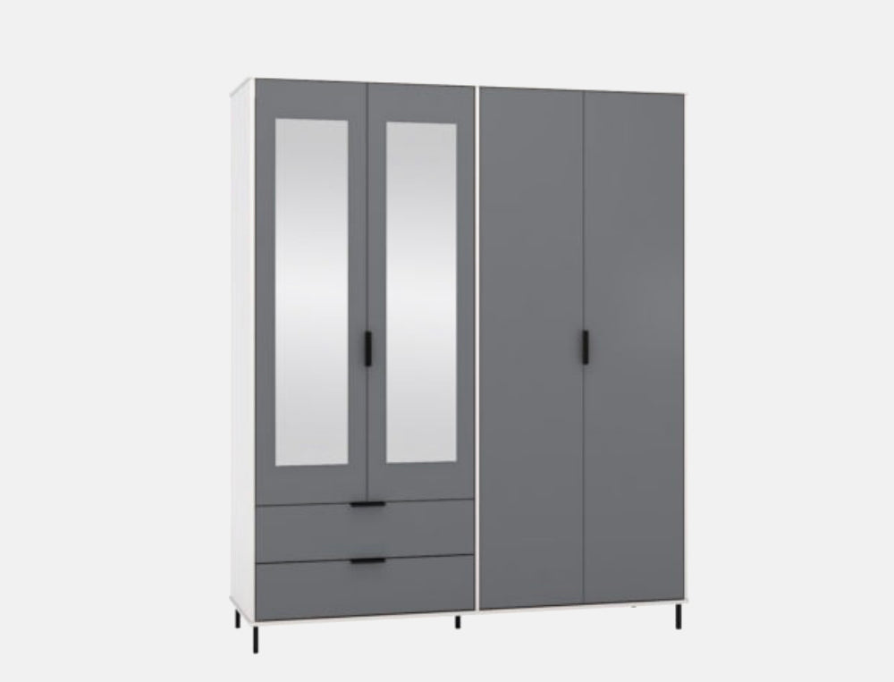 Madrid 4 Door 2 Drawer Wardrobe