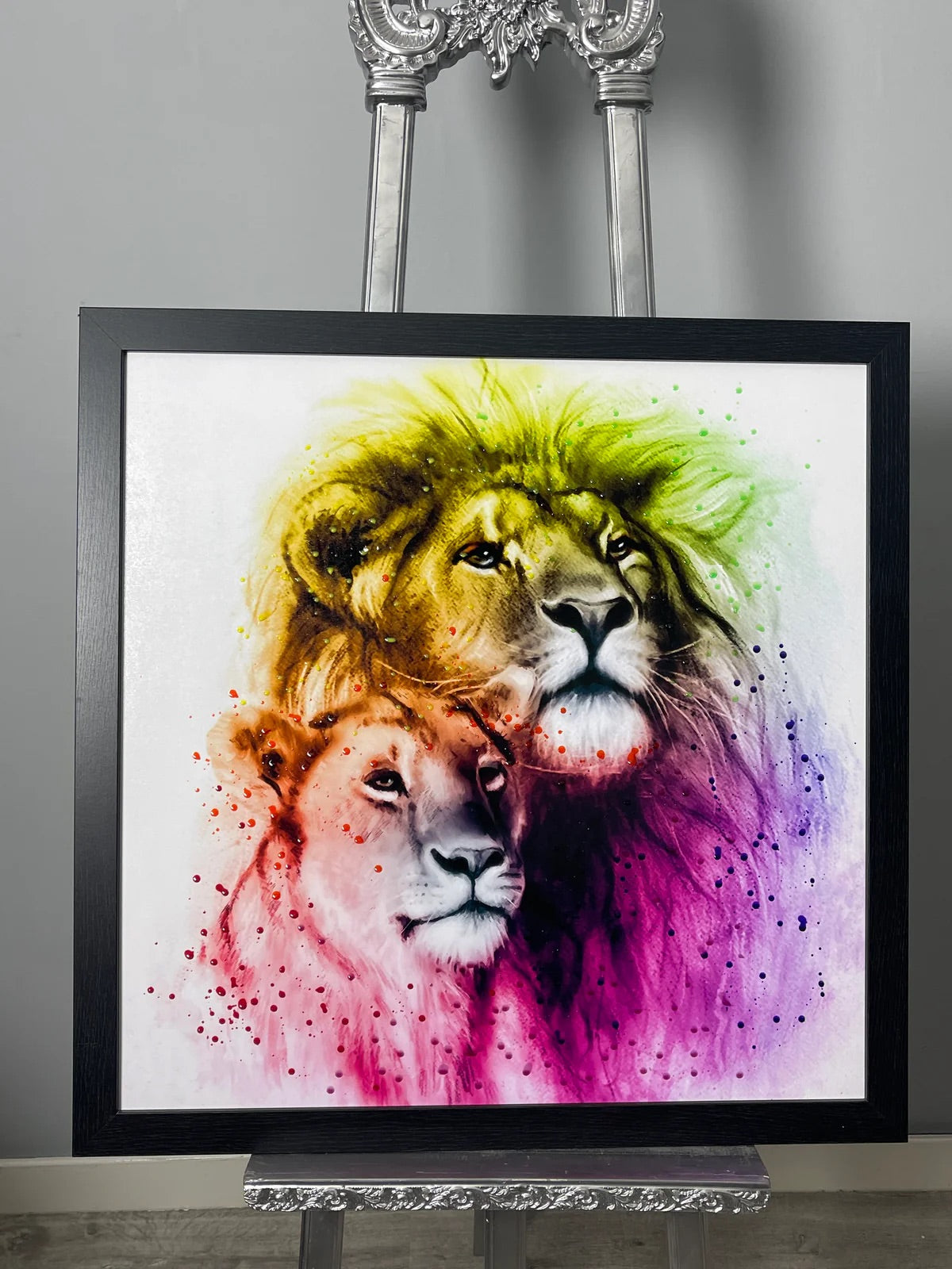 Overvanish Colourful Lion Couple