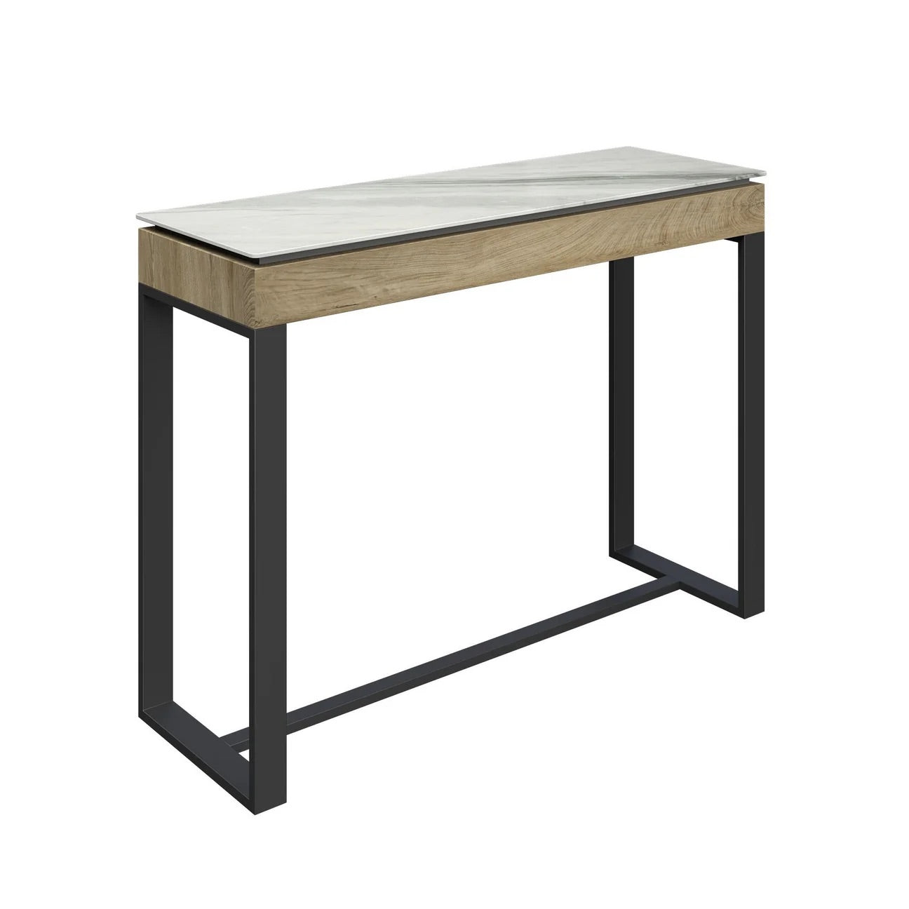 Monza White Ceramic Console Table