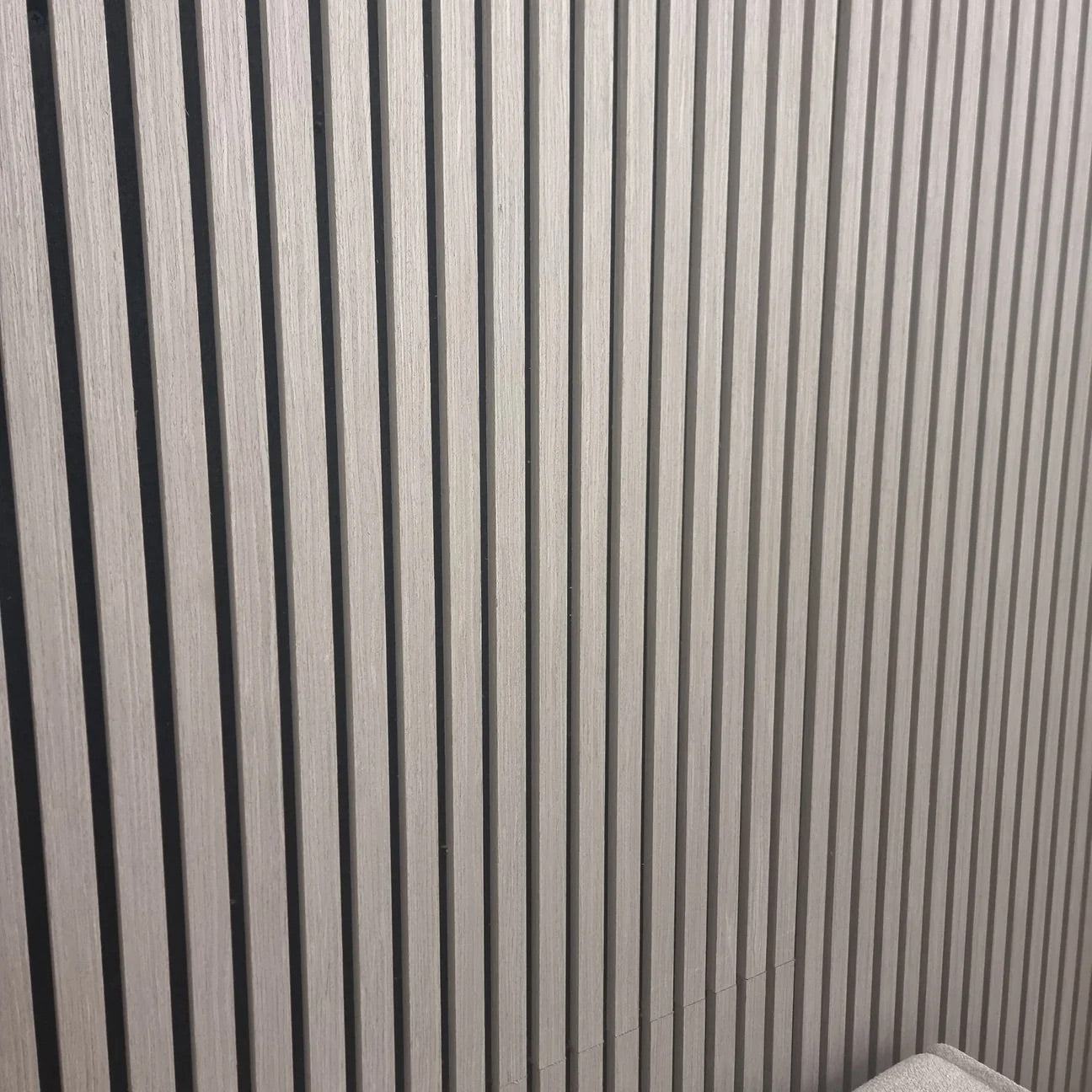 Real Wood Acoustic Slatted Wall Panels Ash Grey