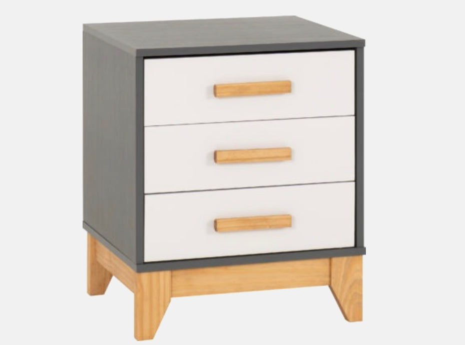 Cleveland 3 Drawer Bedside