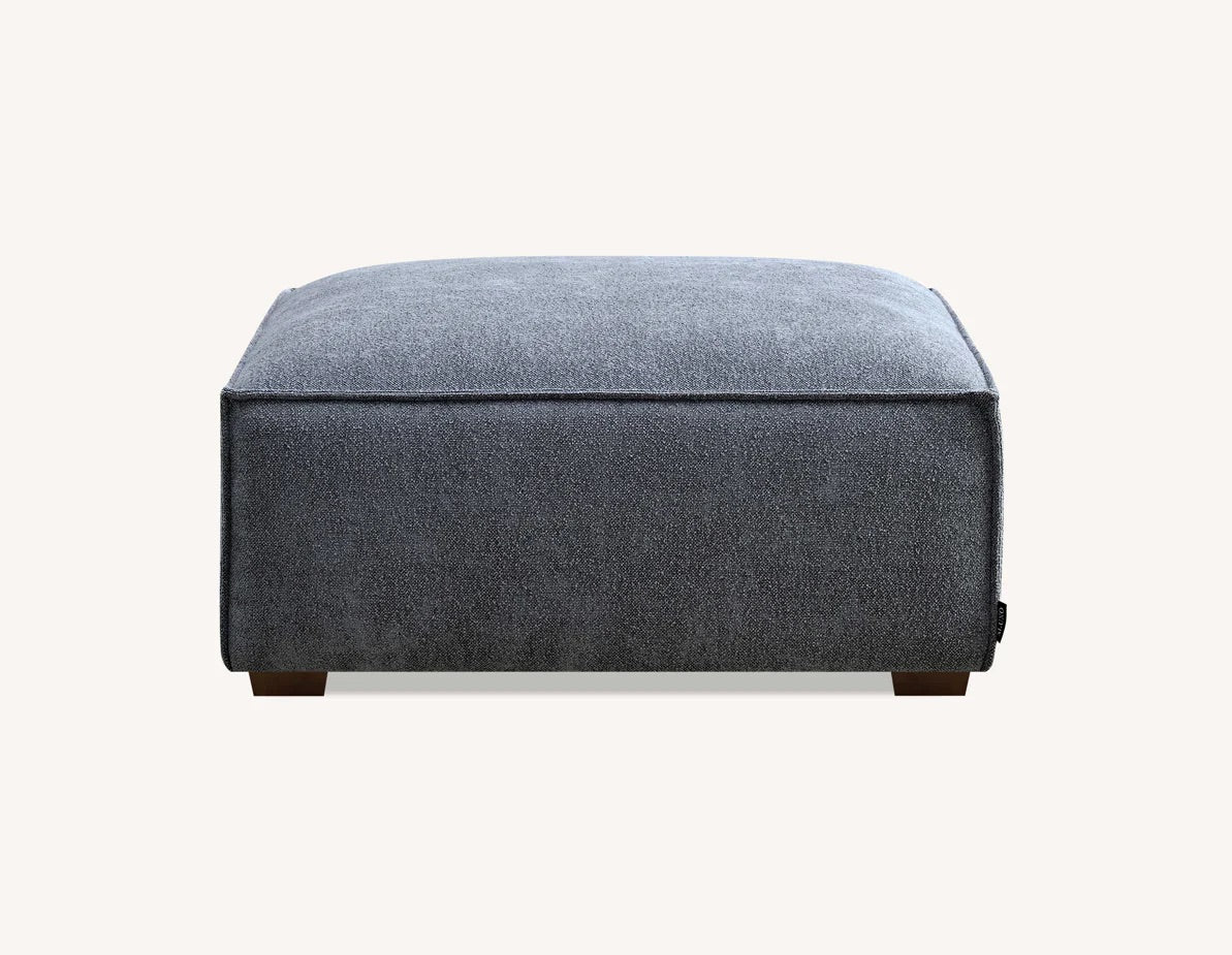 Aluxo Dakota 4 Seater with Chaise In Charcoal Bubble