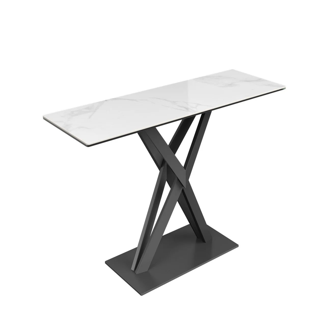 Kenzo White Gloss Ceramic Console Table