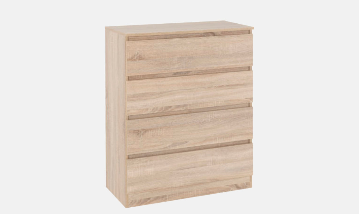 Malvern 4 Drawer Chest - Oak