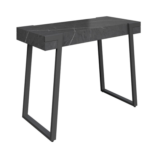 Alpina Grey Marble Effect Console Table