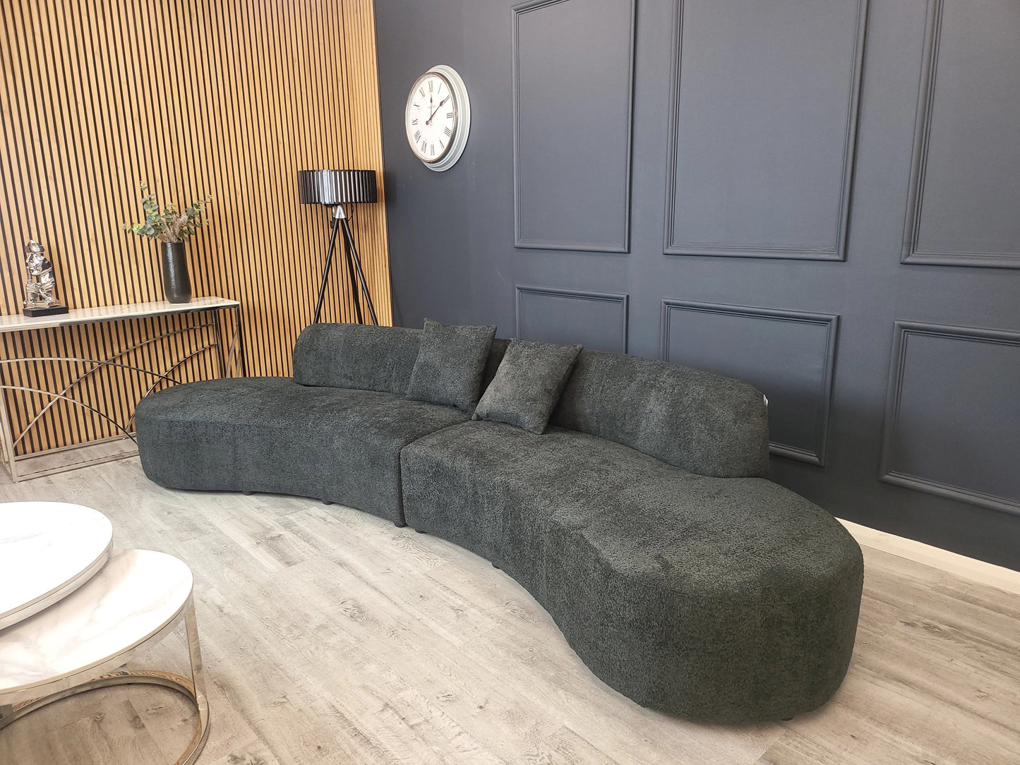 Miami Curved Boucle Cinema Sofa