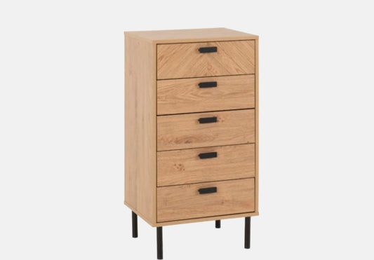 Leon 5 Drawer Narrow Chest