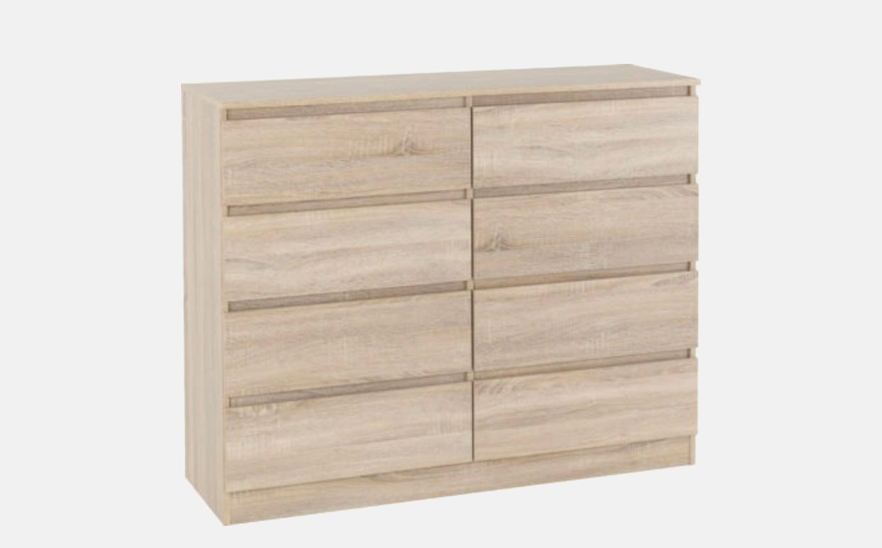 Malvern 8 Drawer Chest - Oak