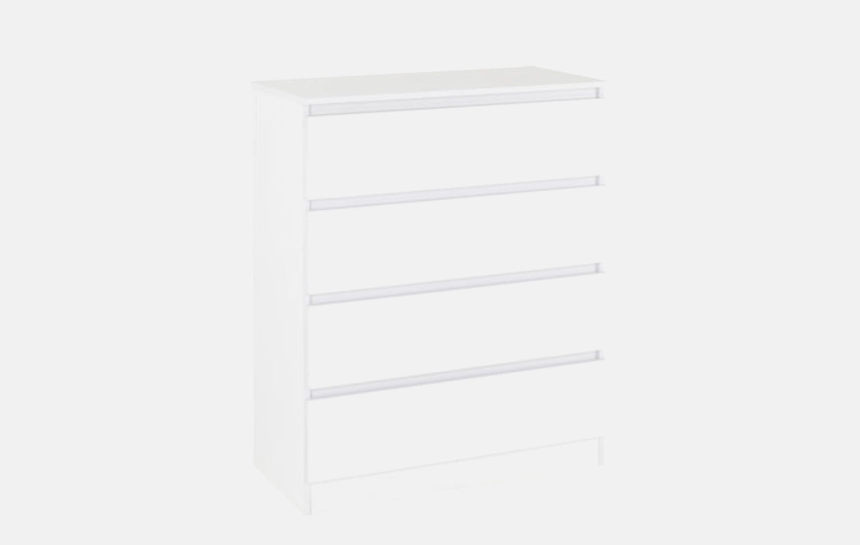 Malvern 4 Drawer Chest - White