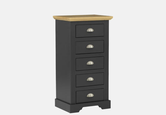 Toledo 5 Drawer Chest - Dark Grey