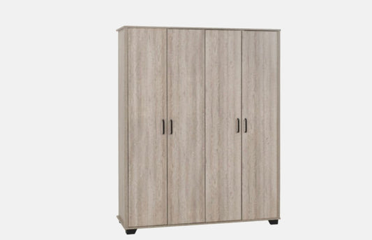 Oliver 4 Door Wardrobe - Light Oak