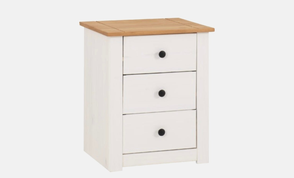 Panama 3 Drawer Chest - White