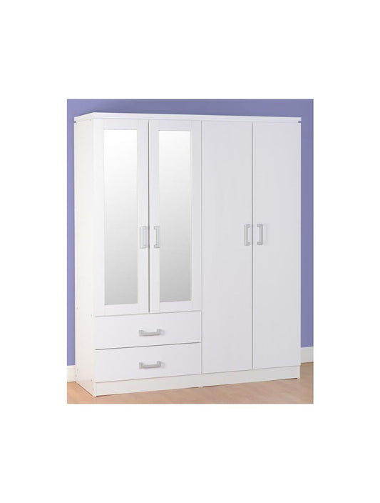 Charles White 4 Door 2 Drawer Wardrobe