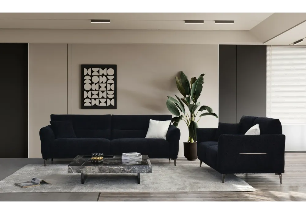 Albany Sofa Range  4 Seater - Black