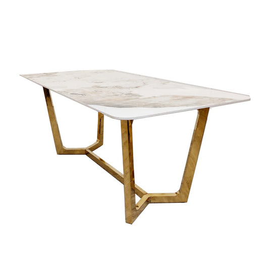 Lucien 1.8m Gold Dining Table