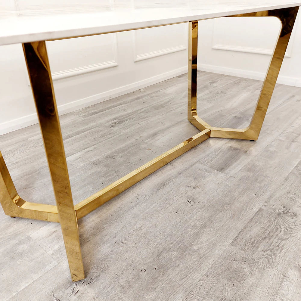 Lucien 1.8m Gold Dining Table