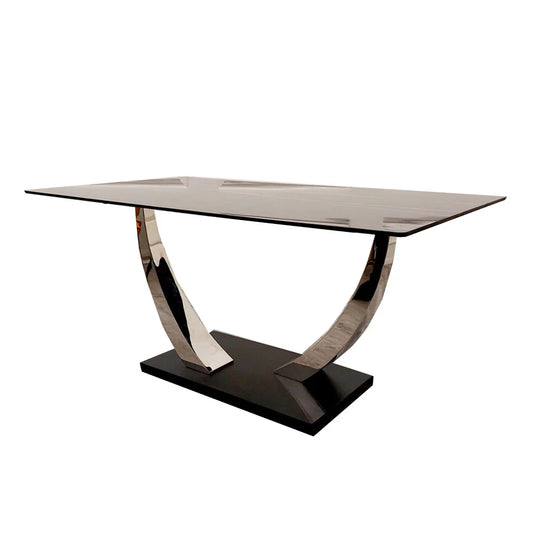 Venus 1.6m Chrome Dining Table