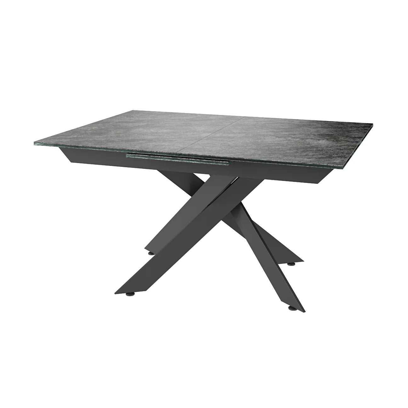 Mirage 160-200cm Glazed Grey Ceramic Aut-rise Extending Dining Table