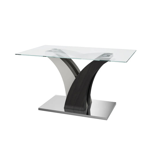 Salvador 160cm clear glass table