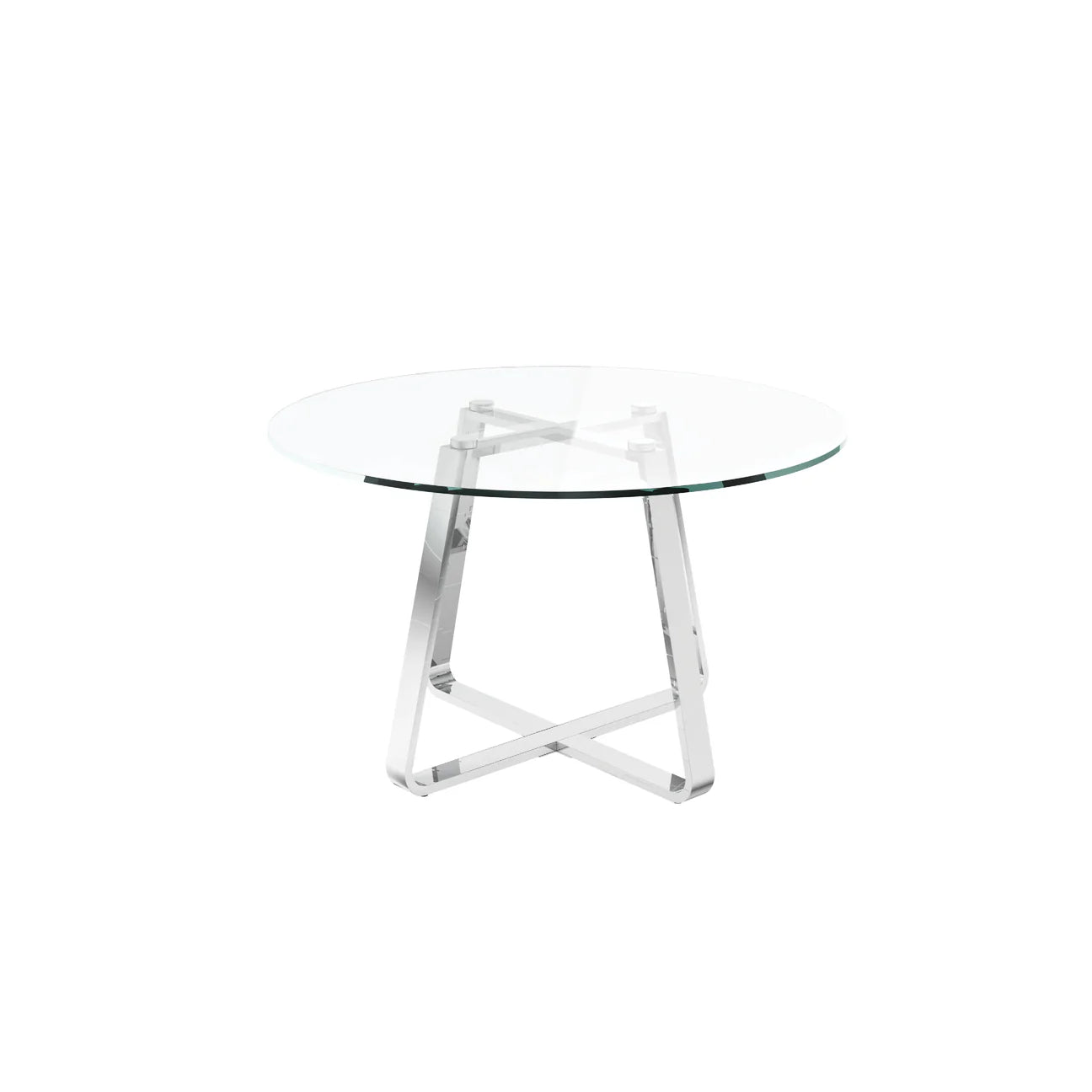 Nova 120cm round clear dining table