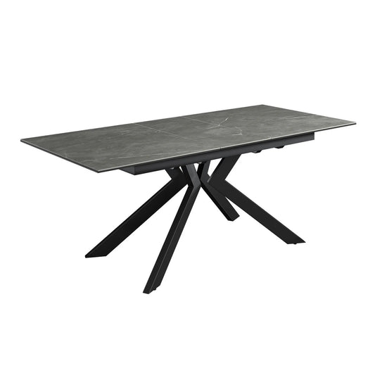 Azzaro 160-200cm Matte Grey Ceramic Auto-rise Extending Dining Table