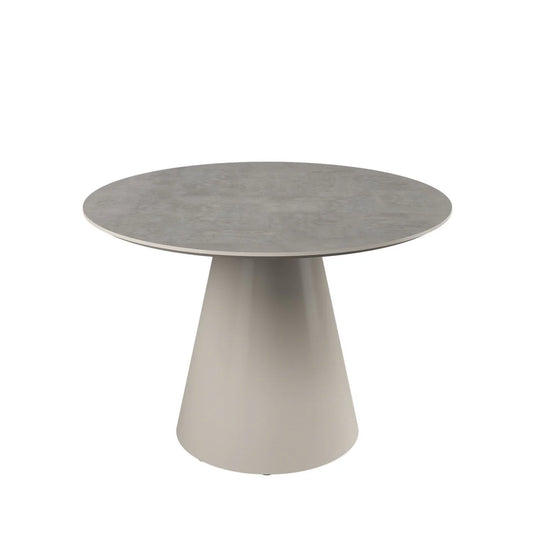 Simoni 120cm Round Light Grey Melamine Dining Table