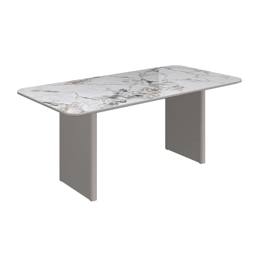 Milano 180cm Gloss White Ceramic Dining Table