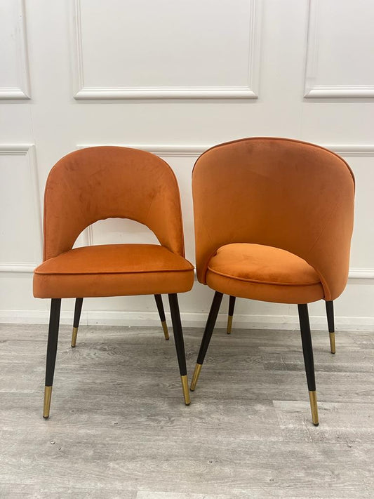 Astra Rust Velvet Dining Chair