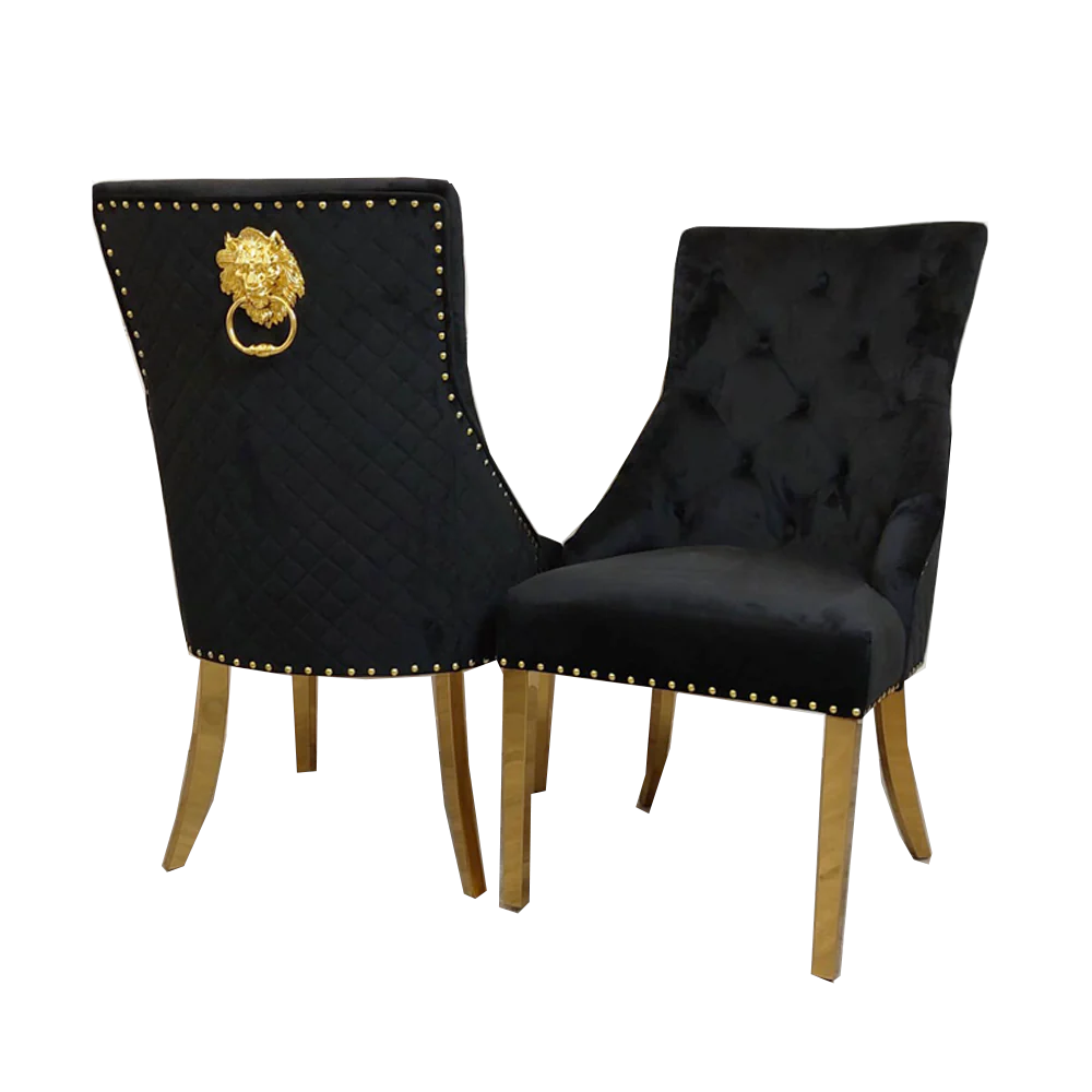 Bentley Black / Gold Dining Chair