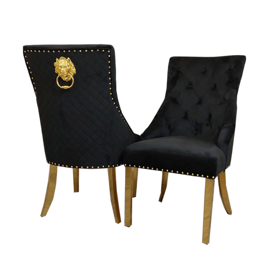 Bentley Black / Gold Dining Chair