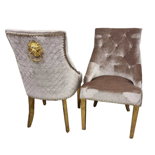 Bentley Beige / Gold Dining Chair