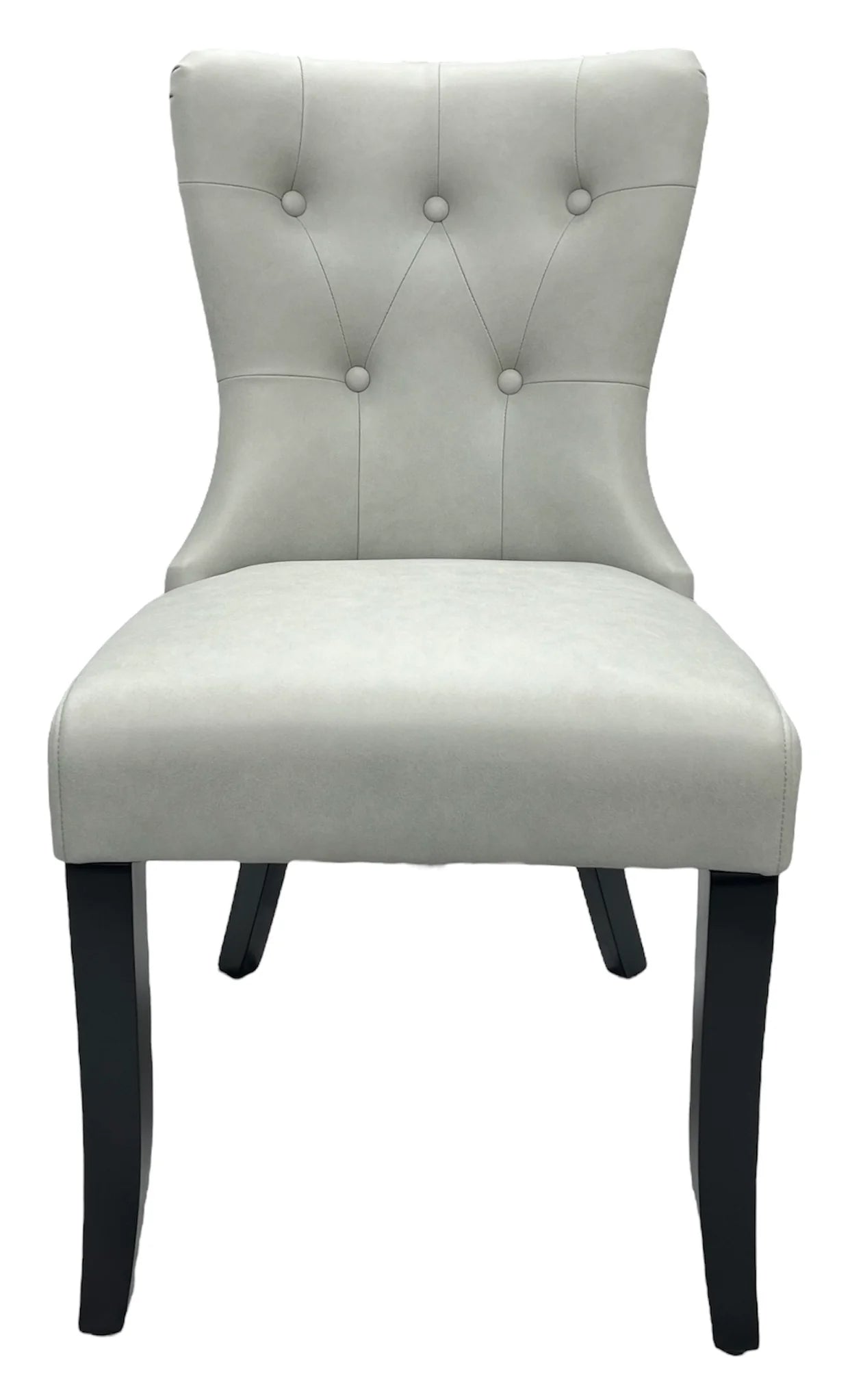 Louis PU Grey Leather Chair