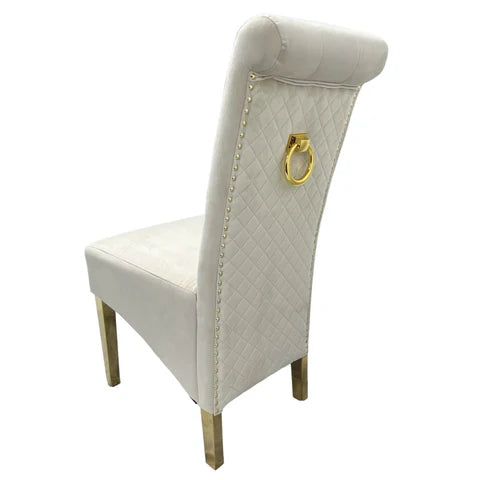 Lucy Cream / Gold Dining Chair