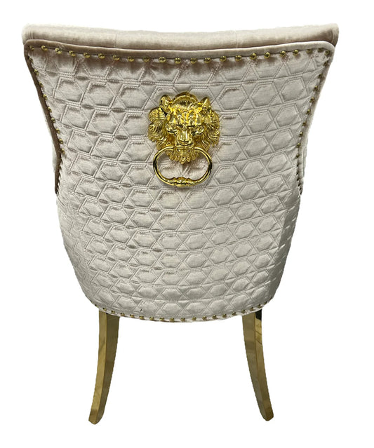 Roma Mink Chair / Gold Legs