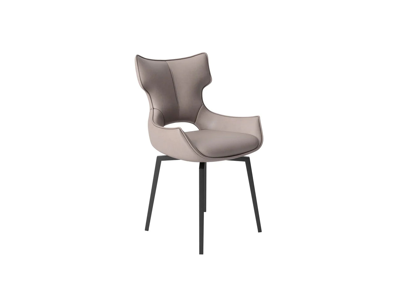 Raefello leather swivel Dining Chair