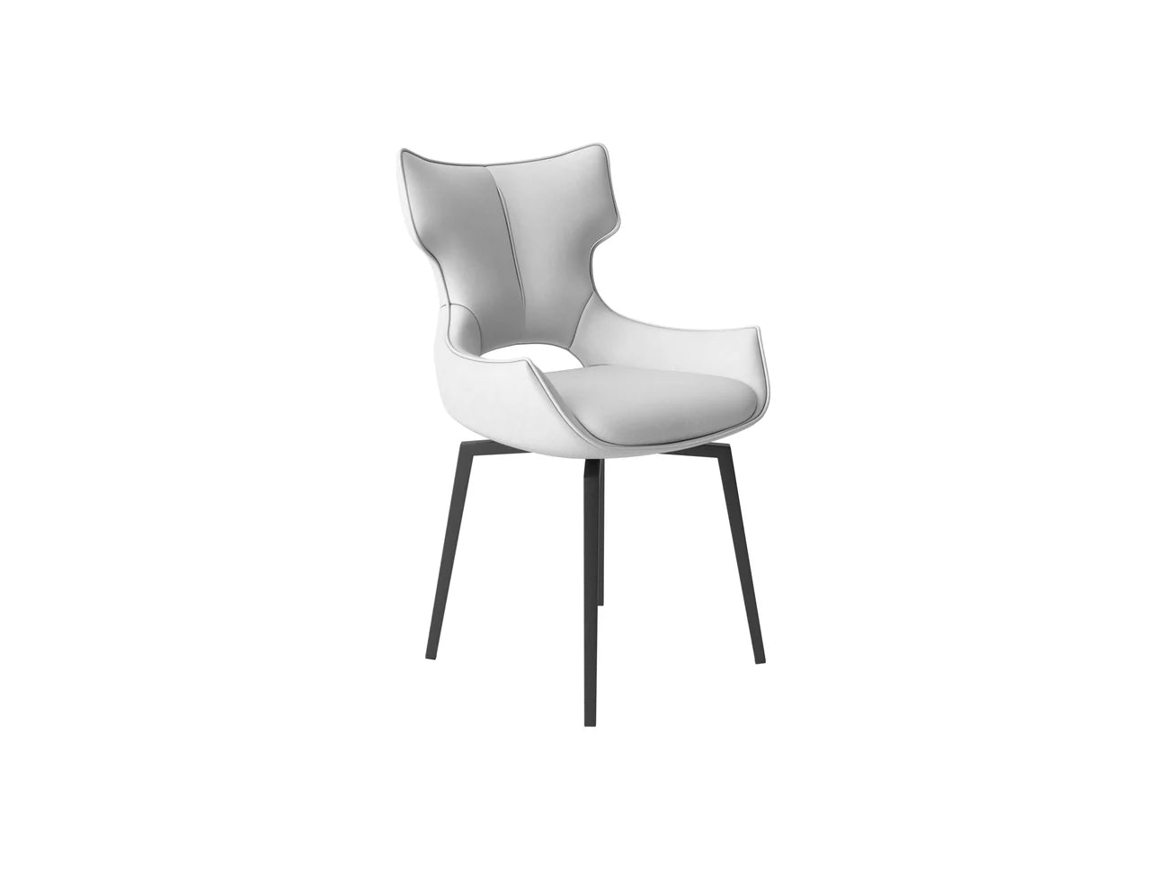 Raefello leather swivel Dining Chair