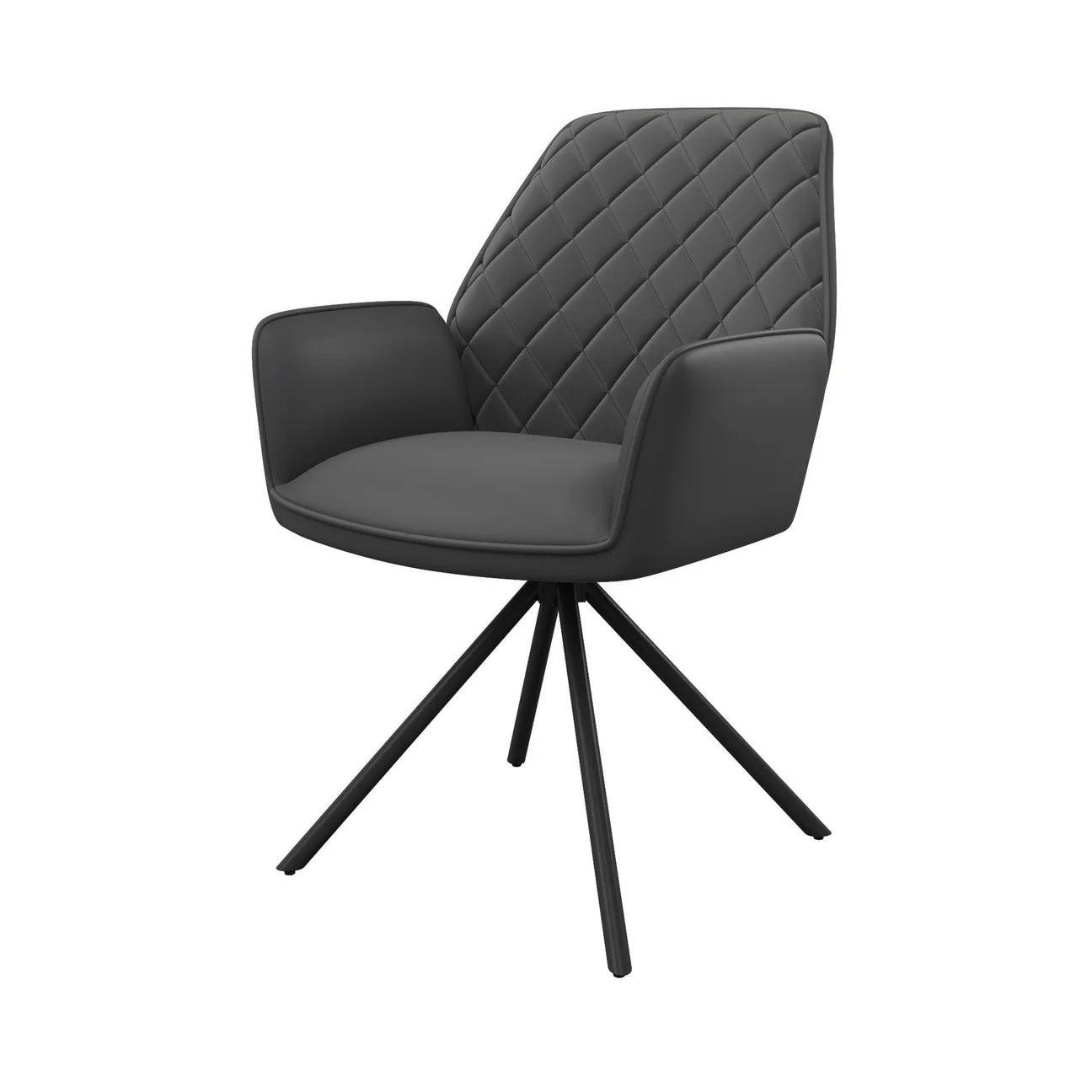 Lina Leather Swivel Dining Chair